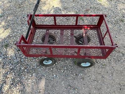 RADIO FLYER WAGON AND A YARD CART