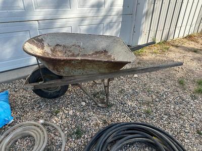 WHEEL BARROW, GARDEN HOSES, WEED SPRAYERS