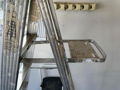 5' ALUMINUM LADDER AND A STEP STOOL