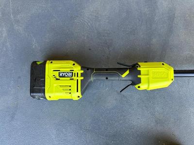 RYOBI CORDLESS WEED CUTTER & CAULKING GUN PLUS CORDLESS DRILL