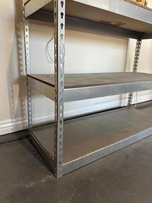 STEEL WORKBENCH WITH PEGBOARD BACK