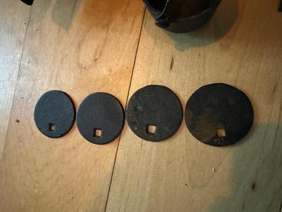 Vintage QUEEN Miniature Cast Iron Stove & Accessories