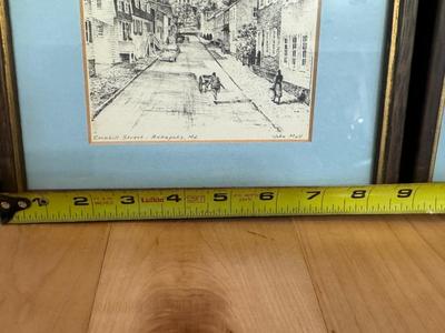 Two John Mall Framed/Matted Sketches