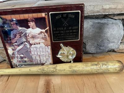 VTG Hillerich & Bradsby Bat & Cal Ripken Plaque