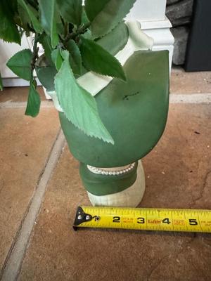 Vintage Napcoware Lady Head Vase/Planter C7495 w/Faux Pearls