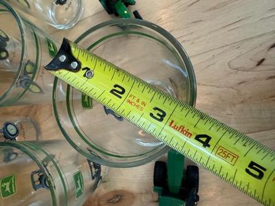 John Deere Tumbler Glasses (8) & Model Tractors