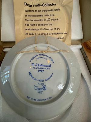 Goebel / M J Hummel 1972 - 1979 Annual Plates