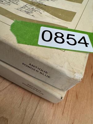 Fenton Powder Blue Glass Bicentennial Commemorative Plates #3 #4