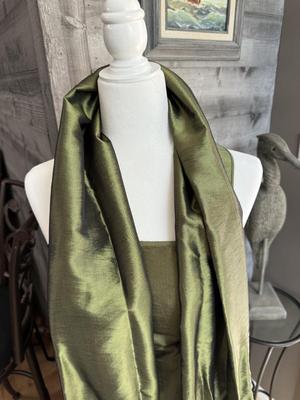 Formal Three Piece Green Corset with Skirt & Scarf/Wrap (S)