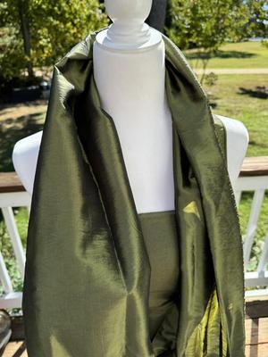 Formal Three Piece Green Corset with Skirt & Scarf/Wrap (S)