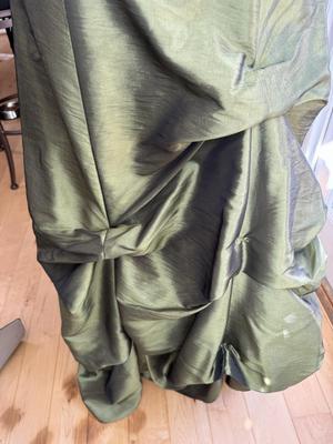 Formal Three Piece Green Corset with Skirt & Scarf/Wrap (S)