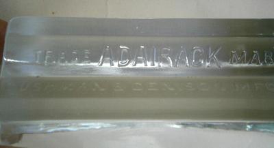 "ADAIRACK" Advertising Glass Paperweight
