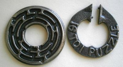 Vintage Cast Iron 16 to 1 PUZZLE