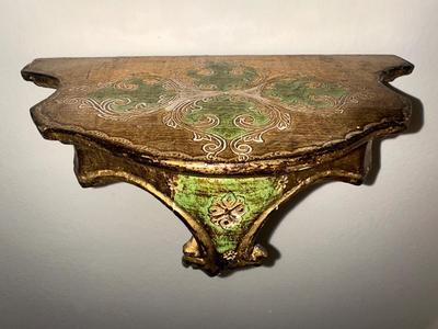 Vintage Italian Hand Gilt Wall Shelf