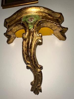 Vintage Italian Hand Gilt Wall Shelf