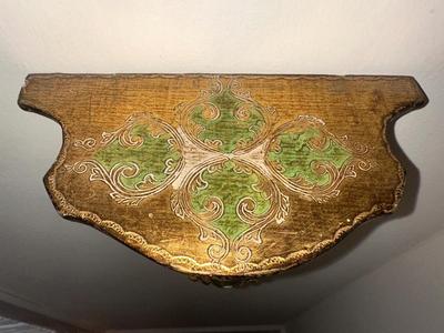 Vintage Italian Hand Gilt Wall Shelf
