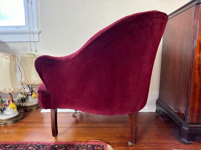 Victorian Velvet Lounge Chair