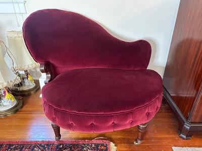 Victorian Velvet Lounge Chair