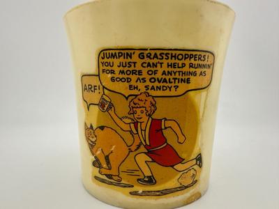 Vintage 1930s Beetleware Little Orphan Annie Ovaltine Children's Mugs