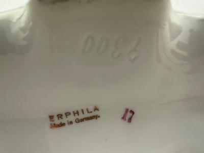 Erphila Hand Painted Vase and Dish