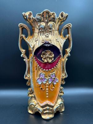 Erphila Hand Painted Vase and Dish