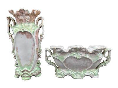 Erphila Hand Painted Vase and Dish