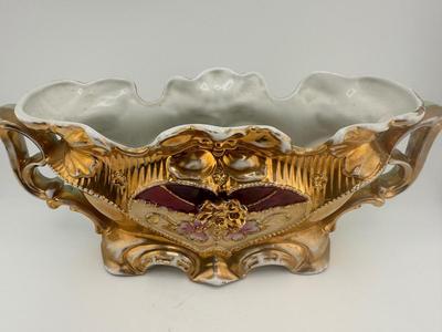 Erphila Hand Painted Vase and Dish