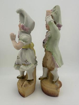 Victorian L&M Inc Bisque Boy & Girl Figurines