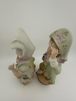 Victorian L&M Inc Bisque Boy & Girl Figurines