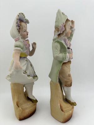 Victorian L&M Inc Bisque Boy & Girl Figurines
