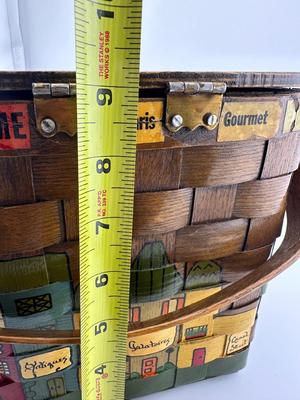 Vintage New Orleans Hand-Painted and Decorated Basket