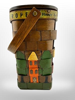 Vintage New Orleans Hand-Painted and Decorated Basket