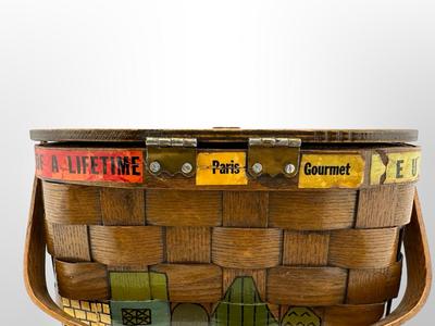 Vintage New Orleans Hand-Painted and Decorated Basket