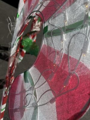 Two 52” Double Candy Canes Indoor/Outdoor - Tested