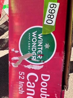 Two 52” Double Candy Canes Indoor/Outdoor - Tested