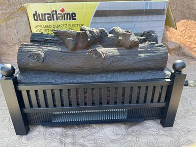 Duraflame Infrared Quartz Electric Log Set Heater w/ Remote - Tested