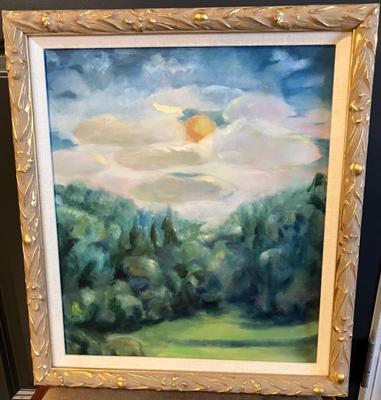 Edith Caywood - Landscape w/ Clouds & Sun