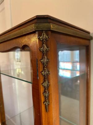 Vintage Curio Cabinet, Glass Display Case (See Details)
