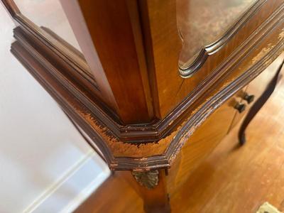 Vintage Curio Cabinet, Glass Display Case (See Details)