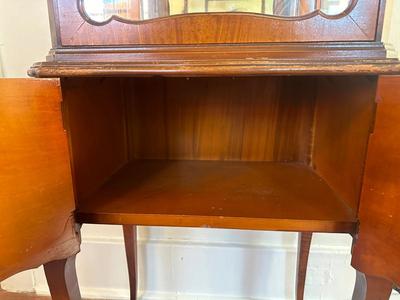 Vintage Curio Cabinet, Glass Display Case (See Details)