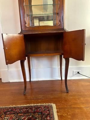 Vintage Curio Cabinet, Glass Display Case (See Details)