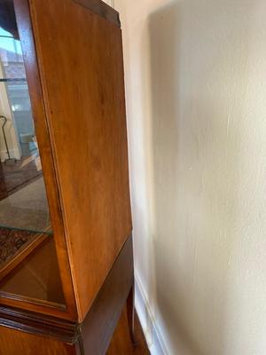 Vintage Curio Cabinet, Glass Display Case (See Details)