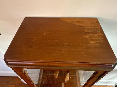 Vintage Curio Cabinet, Glass Display Case (See Details)