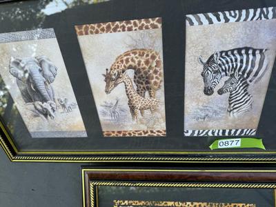 Set of Three - Safari Wall Pictures - Home Decor