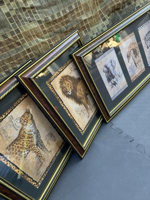 Set of Three - Safari Wall Pictures - Home Decor
