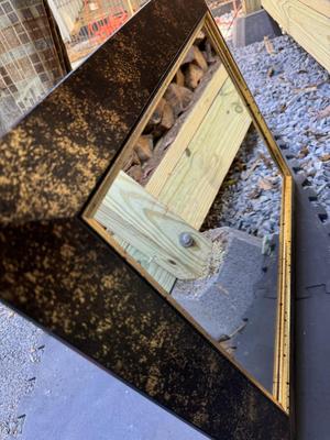 Home Interiors - Mirror (Frame Gold Sponge Paint Design)