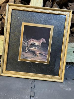 Framed Leopard Home Decor Picture