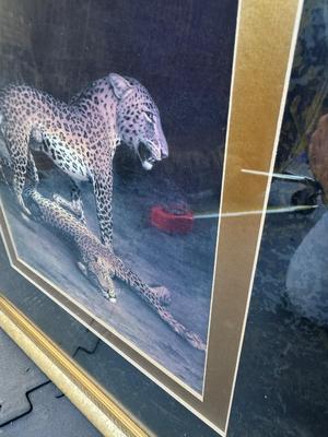 Framed Leopard Home Decor Picture