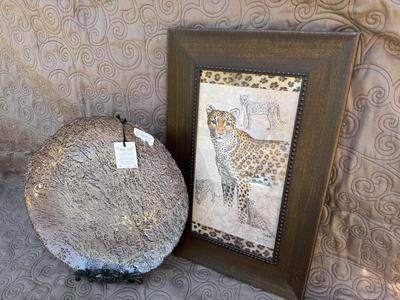 Leopard Wall Decor & Plate