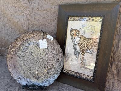 Leopard Wall Decor & Plate